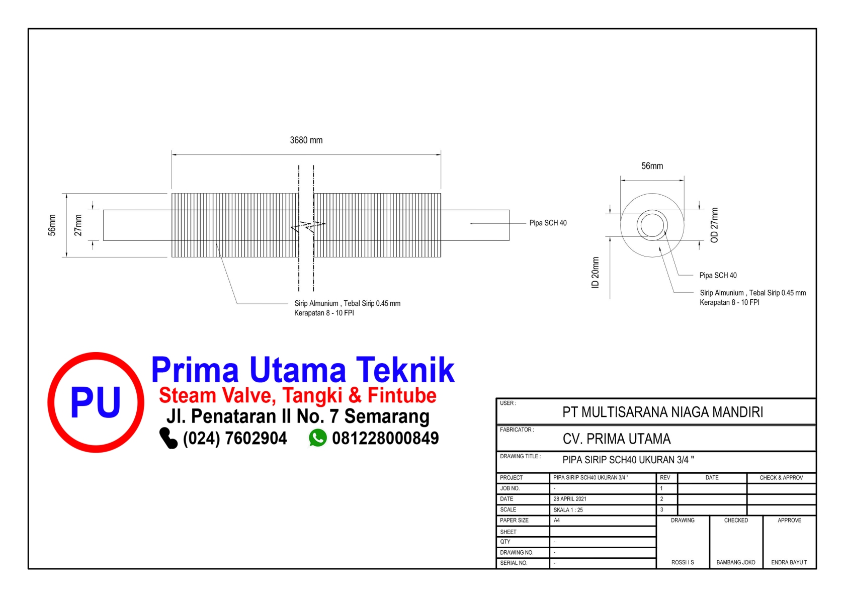 Gallery with description and a button – CV. PRIMA UTAMA